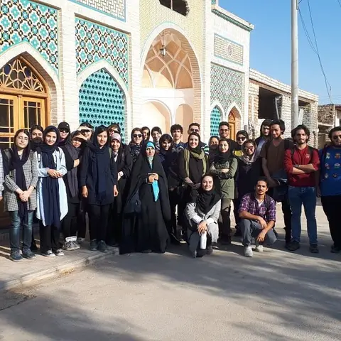 حضور  دانشجویان رشته معماری دانشگاه هنر تهران با راهنمایی استاد طالبی نژاد  در ا